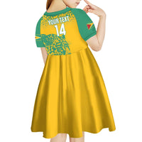 Custom Guyana Football Kid Short Sleeve Dress 2025 Go Golden Jaguars