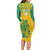 Custom Guyana Football Long Sleeve Bodycon Dress 2025 Go Golden Jaguars
