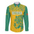 Custom Guyana Football Long Sleeve Button Shirt 2025 Go Golden Jaguars