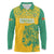 Custom Guyana Football Long Sleeve Polo Shirt 2025 Go Golden Jaguars