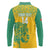 Custom Guyana Football Long Sleeve Polo Shirt 2025 Go Golden Jaguars
