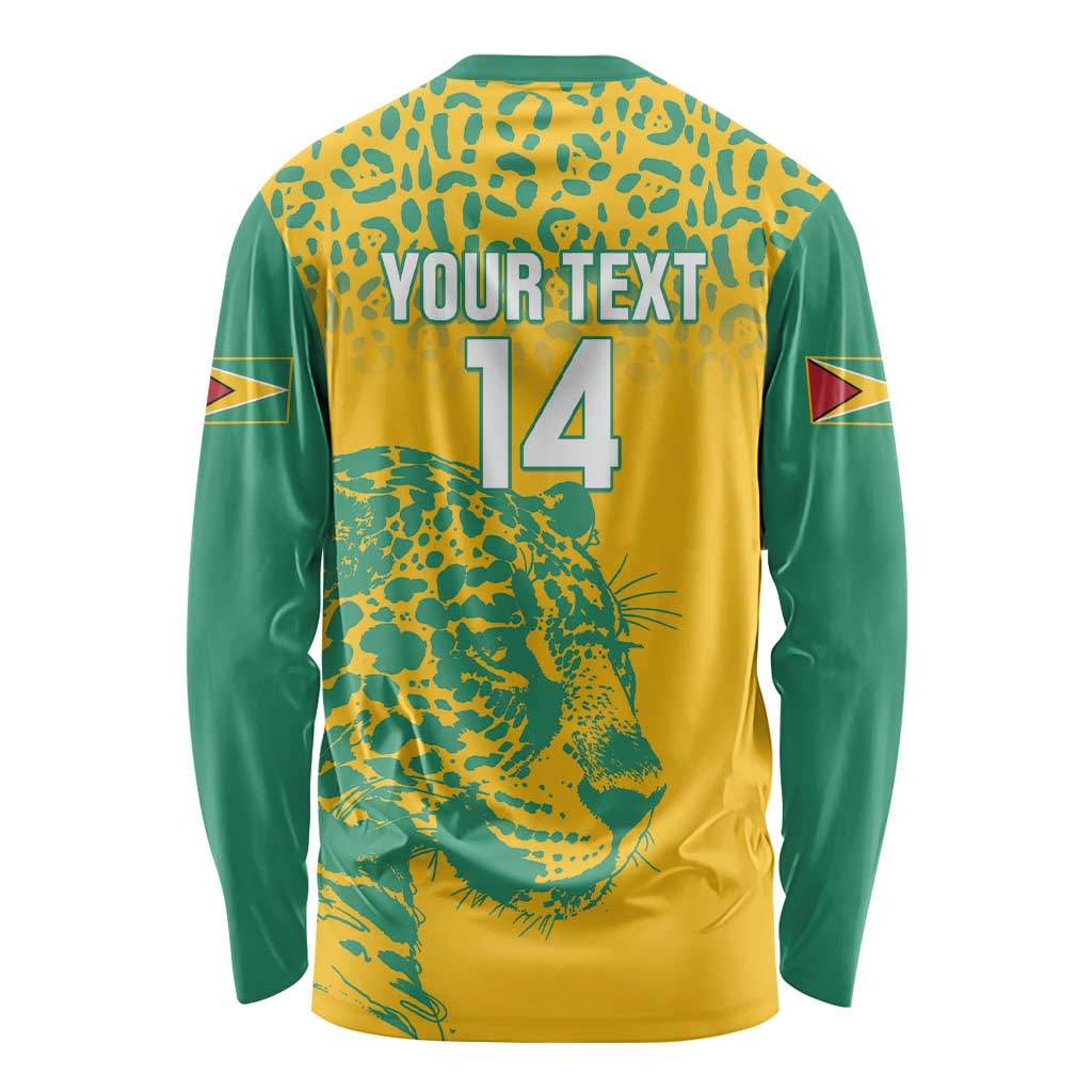 Custom Guyana Football Long Sleeve Shirt 2025 Go Golden Jaguars