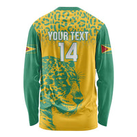 Custom Guyana Football Long Sleeve Shirt 2025 Go Golden Jaguars