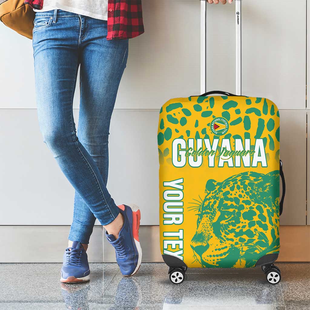 Custom Guyana Football Luggage Cover 2025 Go Golden Jaguars