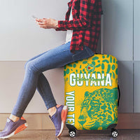 Custom Guyana Football Luggage Cover 2025 Go Golden Jaguars