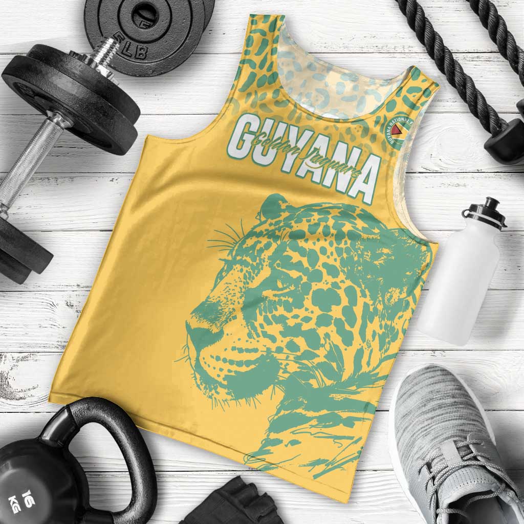 Custom Guyana Football Men Tank Top 2025 Go Golden Jaguars