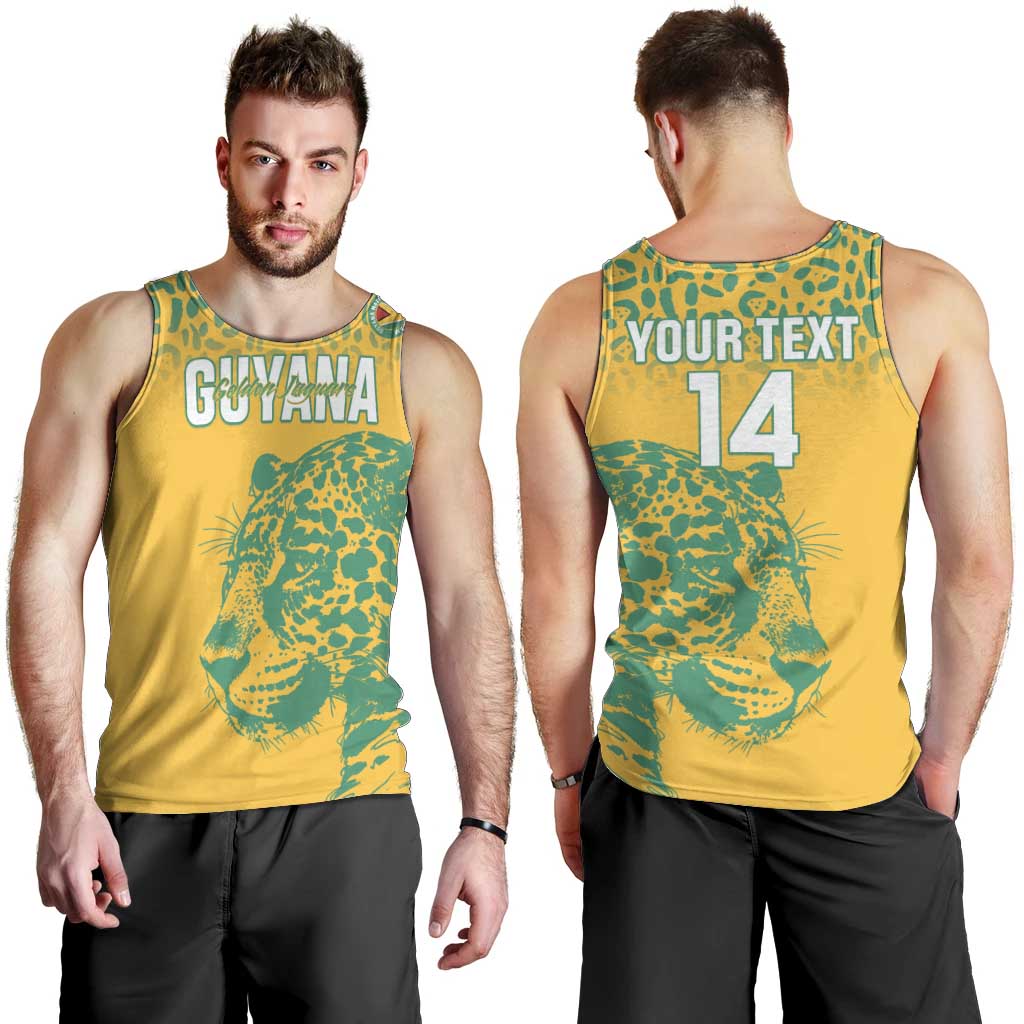 Custom Guyana Football Men Tank Top 2025 Go Golden Jaguars