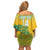 Custom Guyana Football Off Shoulder Short Dress 2025 Go Golden Jaguars