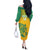 Custom Guyana Football Off The Shoulder Long Sleeve Dress 2025 Go Golden Jaguars