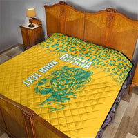 Custom Guyana Football Quilt 2025 Go Golden Jaguars