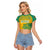 Custom Guyana Football Raglan Cropped T Shirt 2025 Go Golden Jaguars