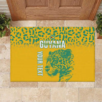 Custom Guyana Football Rubber Doormat 2025 Go Golden Jaguars