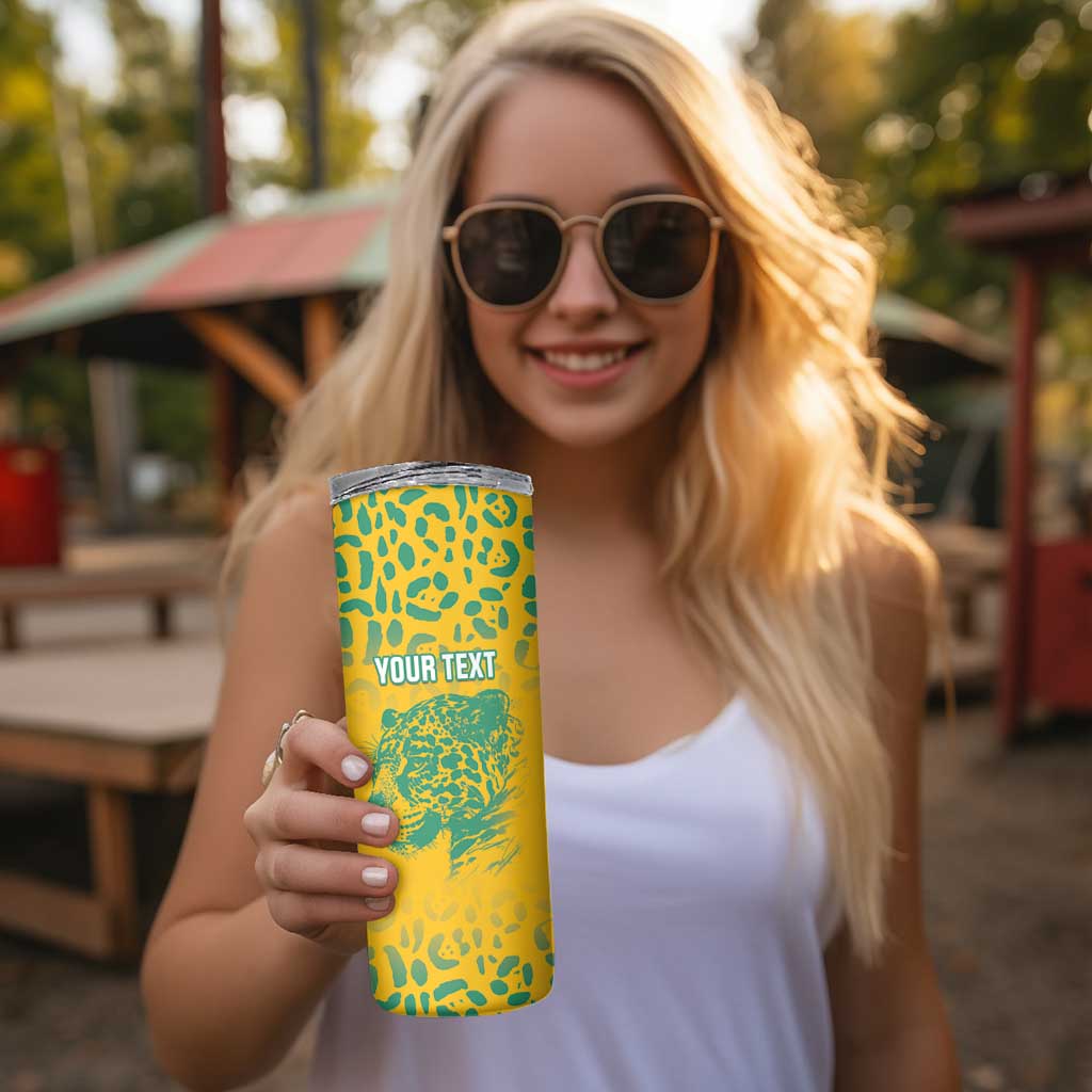 Custom Guyana Football Skinny Tumbler 2025 Go Golden Jaguars