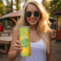 Custom Guyana Football Skinny Tumbler 2025 Go Golden Jaguars