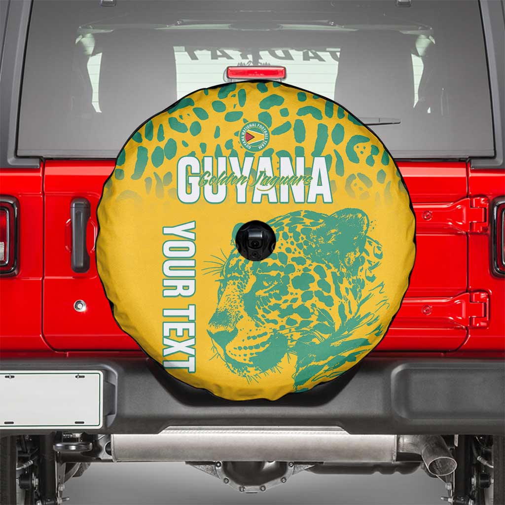 Custom Guyana Football Spare Tire Cover 2025 Go Golden Jaguars