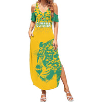 Custom Guyana Football Summer Maxi Dress 2025 Go Golden Jaguars