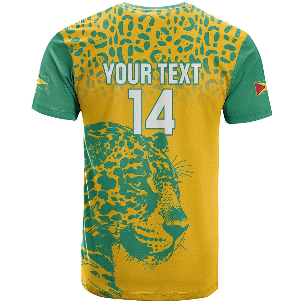 Custom Guyana Football T Shirt 2025 Go Golden Jaguars