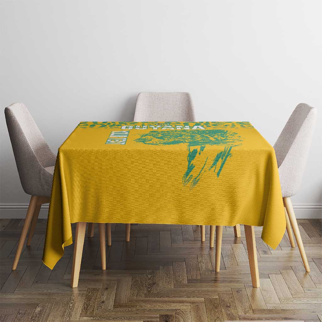 Custom Guyana Football Tablecloth 2025 Go Golden Jaguars