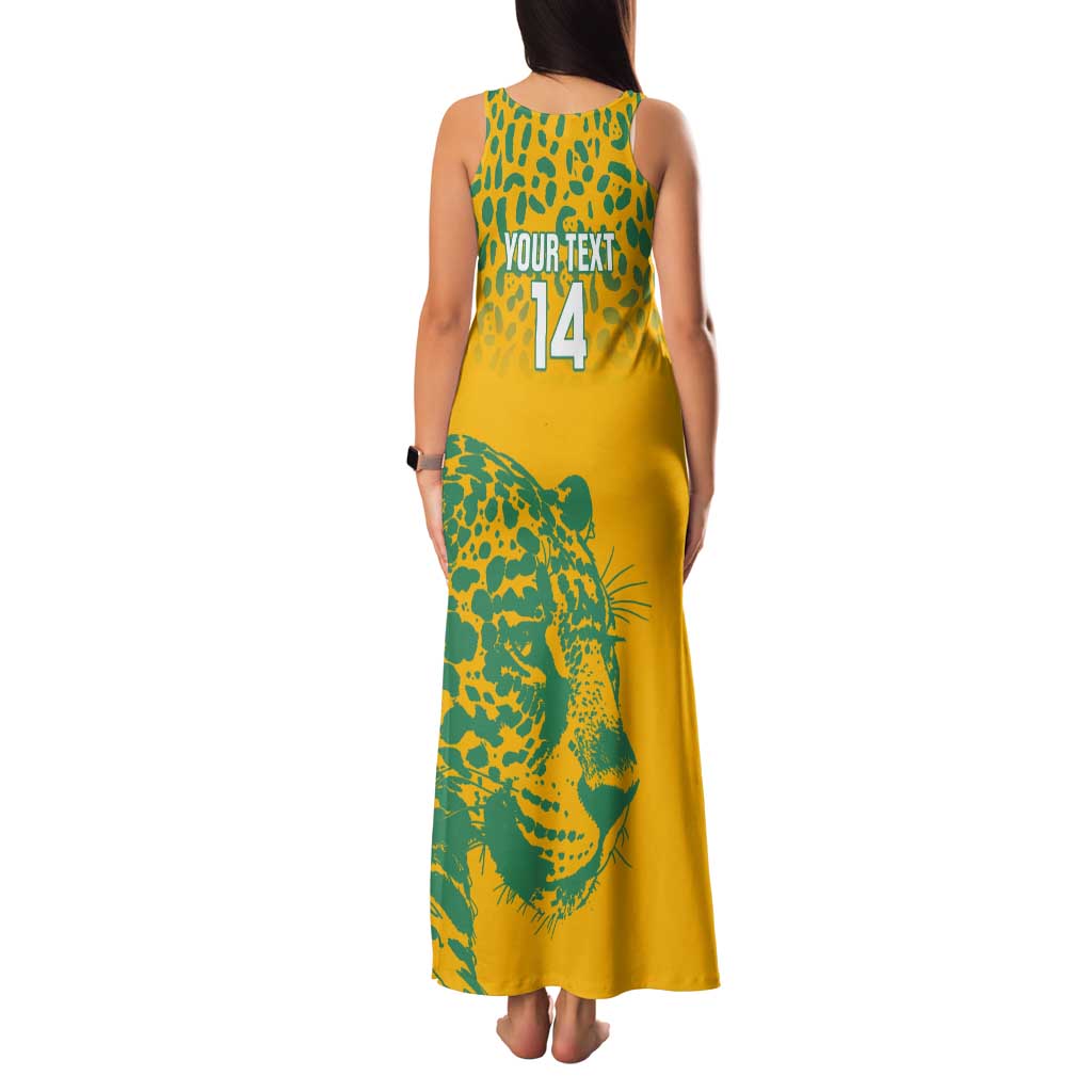 Custom Guyana Football Tank Maxi Dress 2025 Go Golden Jaguars