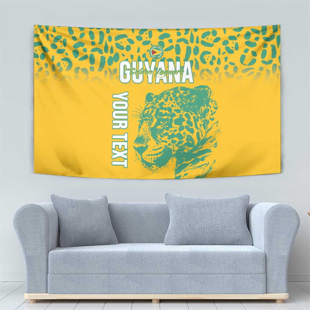 Custom Guyana Football Tapestry 2025 Go Golden Jaguars