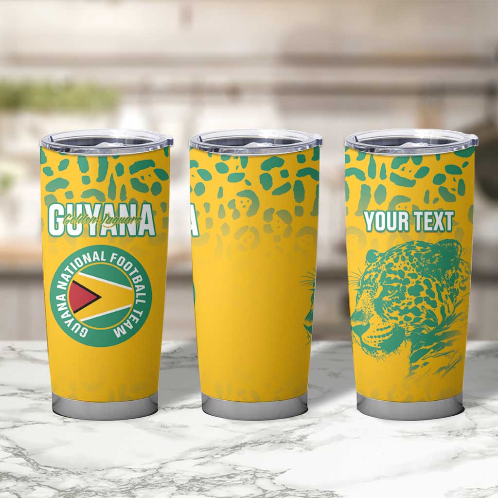 Custom Guyana Football Tumbler Cup 2025 Go Golden Jaguars