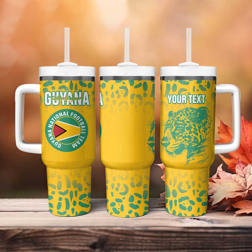 Custom Guyana Football Tumbler With Handle 2025 Go Golden Jaguars