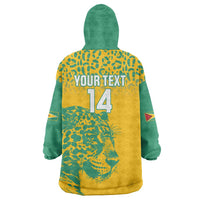 Custom Guyana Football Wearable Blanket Hoodie 2025 Go Golden Jaguars
