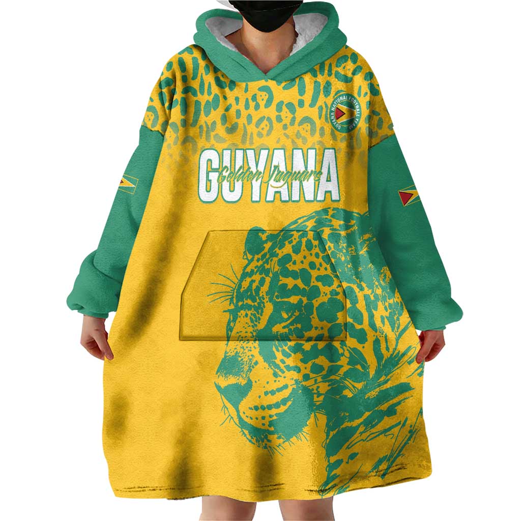 Custom Guyana Football Wearable Blanket Hoodie 2025 Go Golden Jaguars