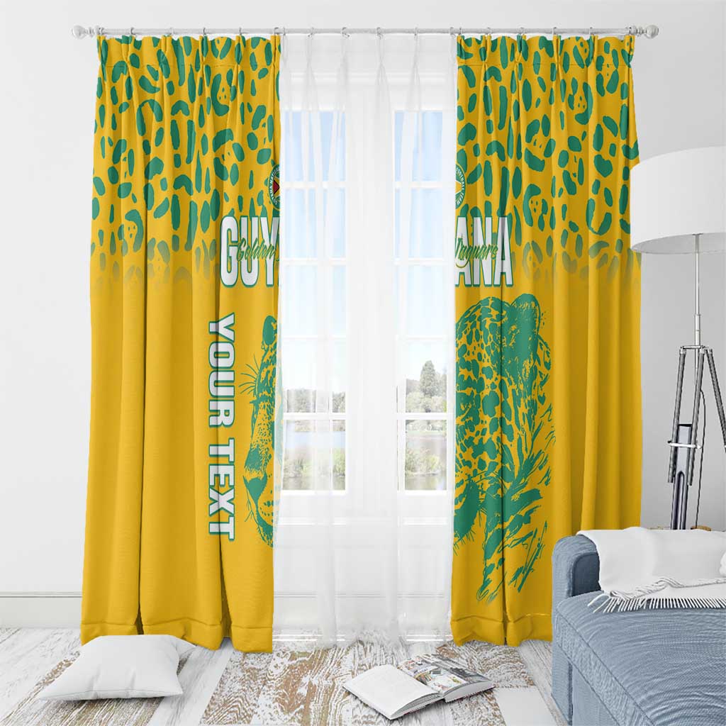 Custom Guyana Football Window Curtain 2025 Go Golden Jaguars
