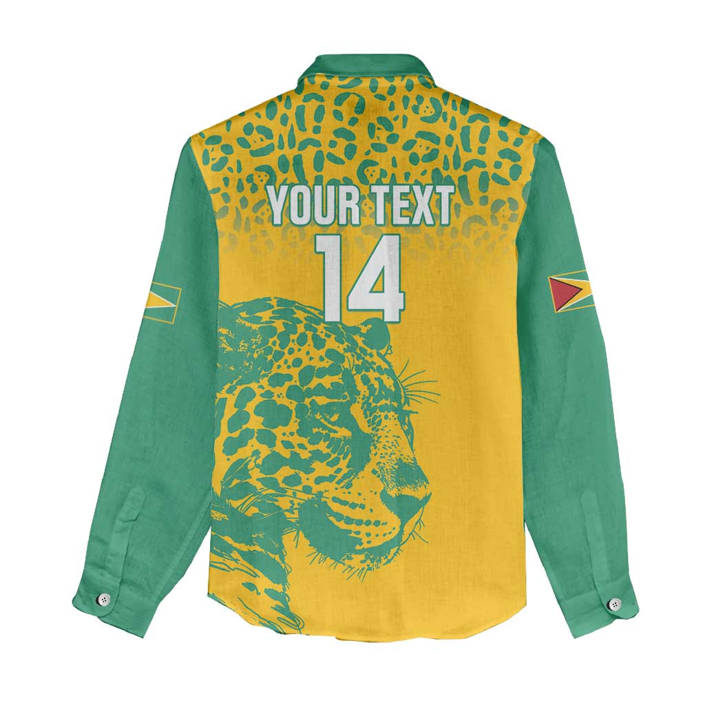 Custom Guyana Football Women Casual Shirt 2025 Go Golden Jaguars