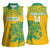 Custom Guyana Football Women Sleeveless Polo Shirt 2025 Go Golden Jaguars