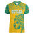 Custom Guyana Football Women V-Neck T-Shirt 2025 Go Golden Jaguars