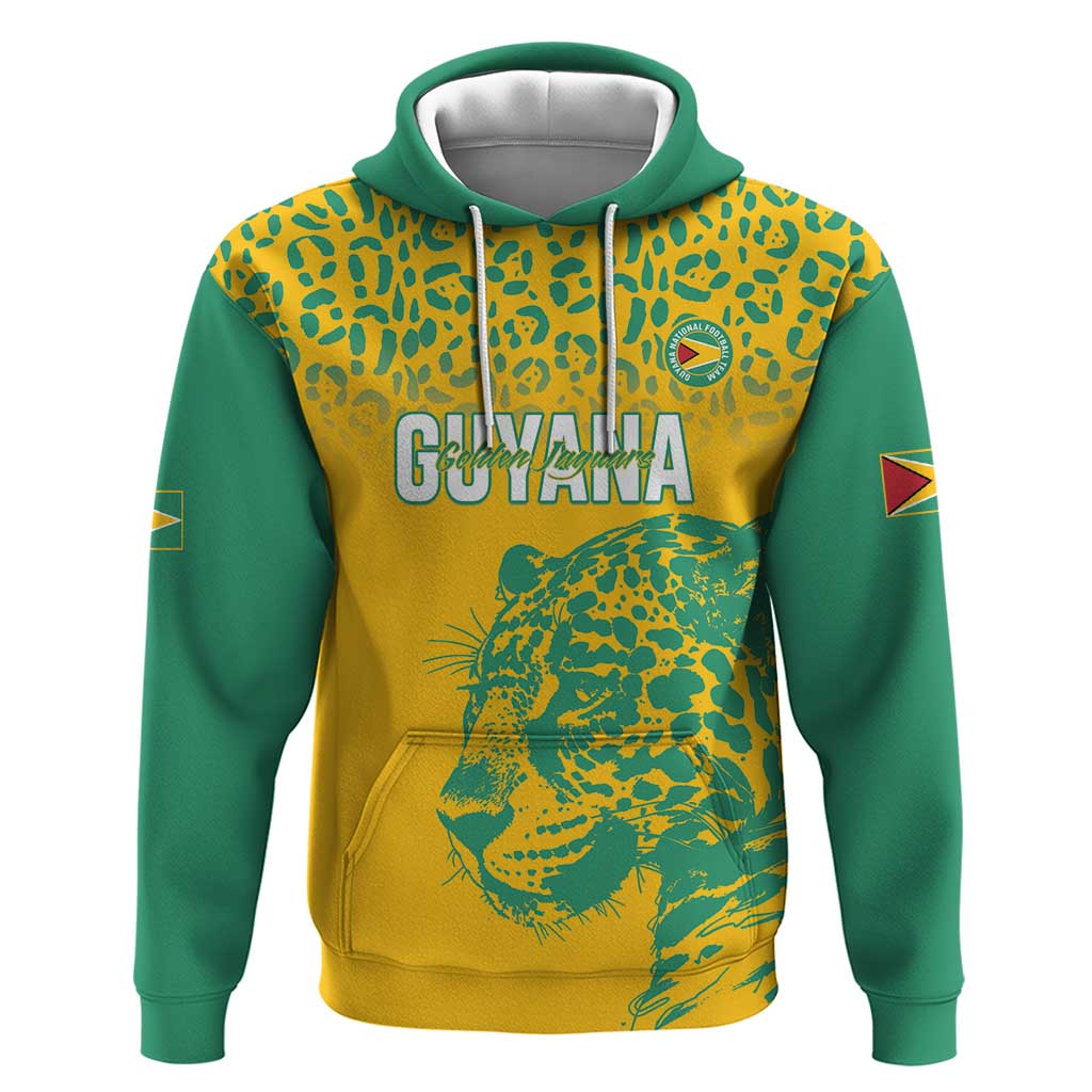 Custom Guyana Football Zip Hoodie 2025 Go Golden Jaguars