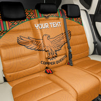Custom Zambia Football Back Car Seat Cover Copper Queens Kente Pattern - Wonder Print Shop
