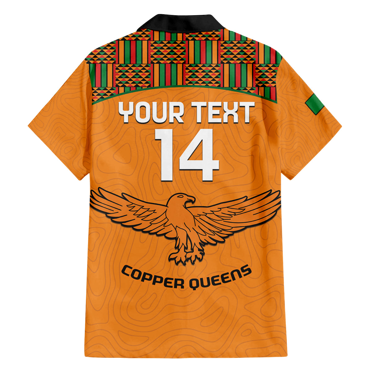 Custom Zambia Football Family Matching Long Sleeve Bodycon Dress and Hawaiian Shirt Copper Queens Kente Pattern - Wonder Print Shop