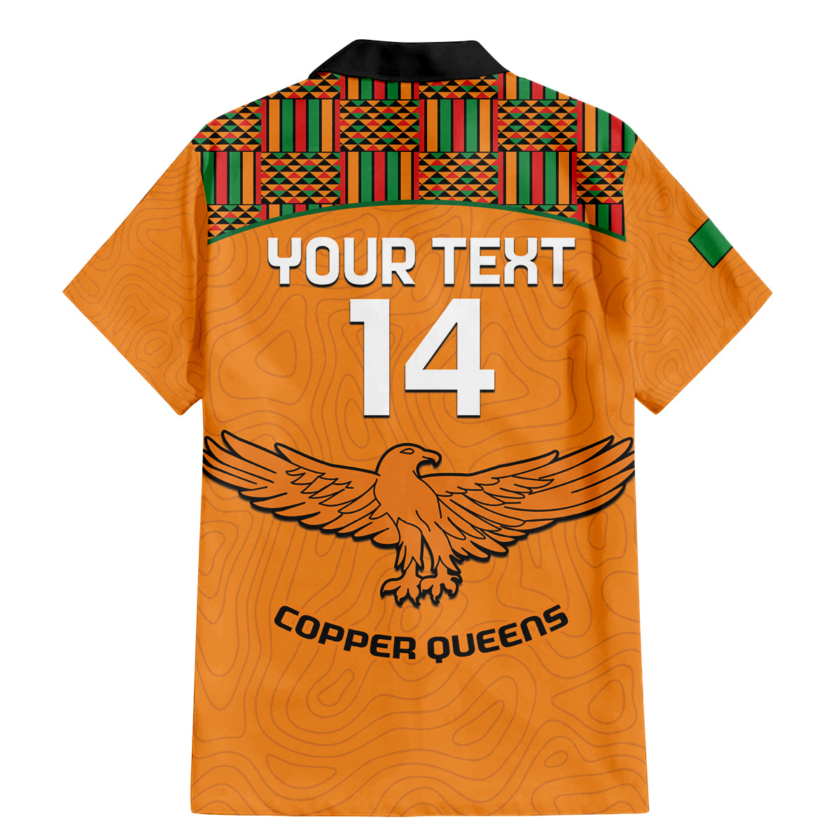 Custom Zambia Football Family Matching Mermaid Dress and Hawaiian Shirt Copper Queens Kente Pattern - Wonder Print Shop