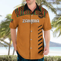 Custom Zambia Football Hawaiian Shirt Copper Queens Kente Pattern - Wonder Print Shop
