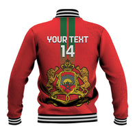 Custom Morocco Football Baseball Jacket Go Lionesses of Atlas - Wonder Print Shop