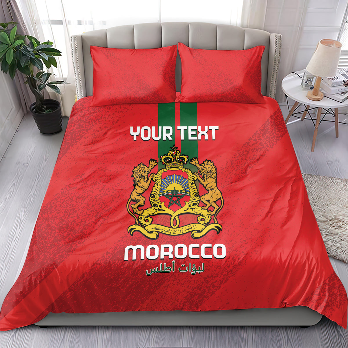 Custom Morocco Football Bedding Set Go Lionesses of Atlas - Wonder Print Shop