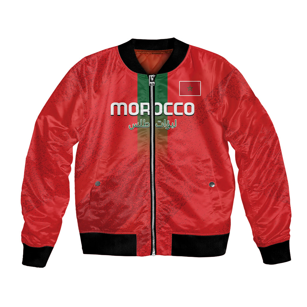 Custom Morocco Football Bomber Jacket Go Lionesses of Atlas - Wonder Print Shop