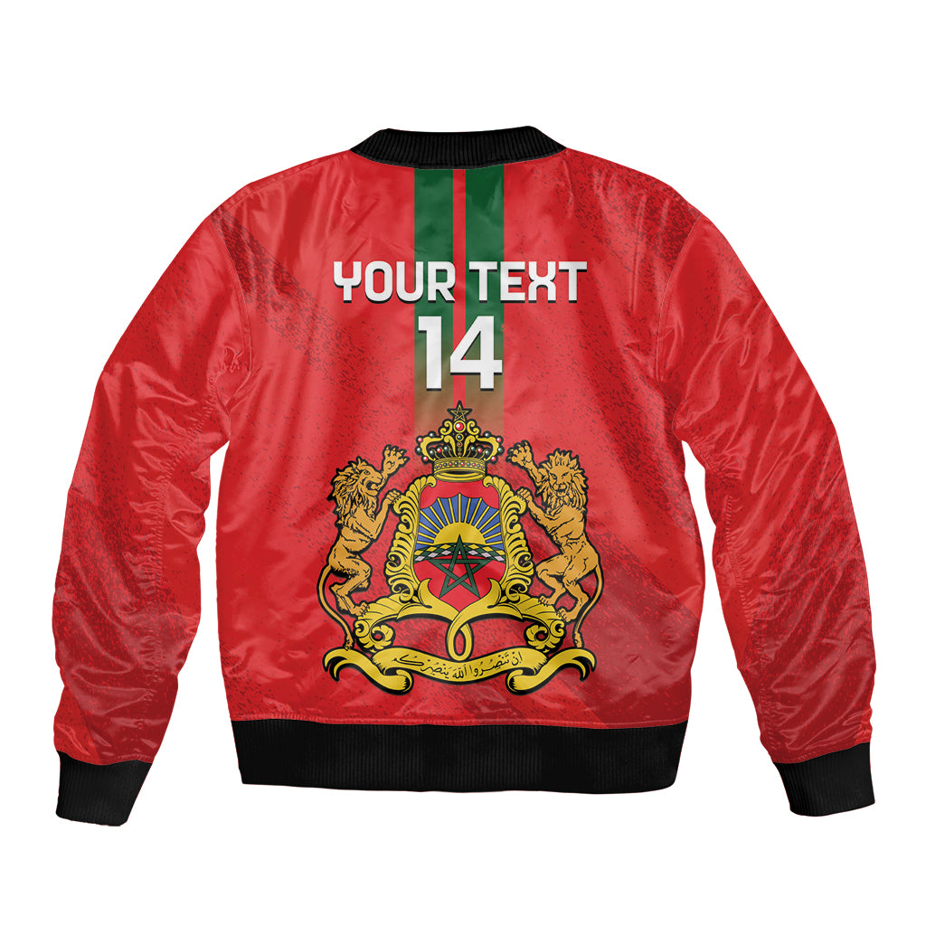 Custom Morocco Football Bomber Jacket Go Lionesses of Atlas - Wonder Print Shop