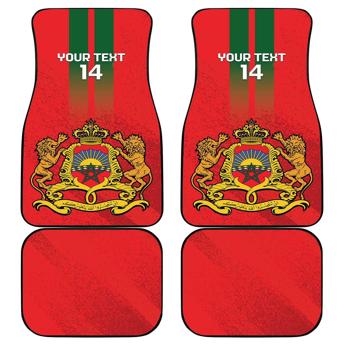 Custom Morocco Football Car Mats Go Lionesses of Atlas - Wonder Print Shop