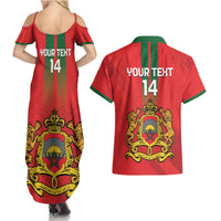 Custom Morocco Football Couples Matching Summer Maxi Dress and Hawaiian Shirt Go Lionesses of Atlas - Wonder Print Shop