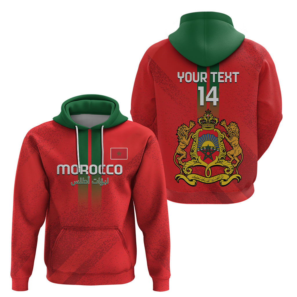 Custom Morocco Football Hoodie Go Lionesses of Atlas - Wonder Print Shop