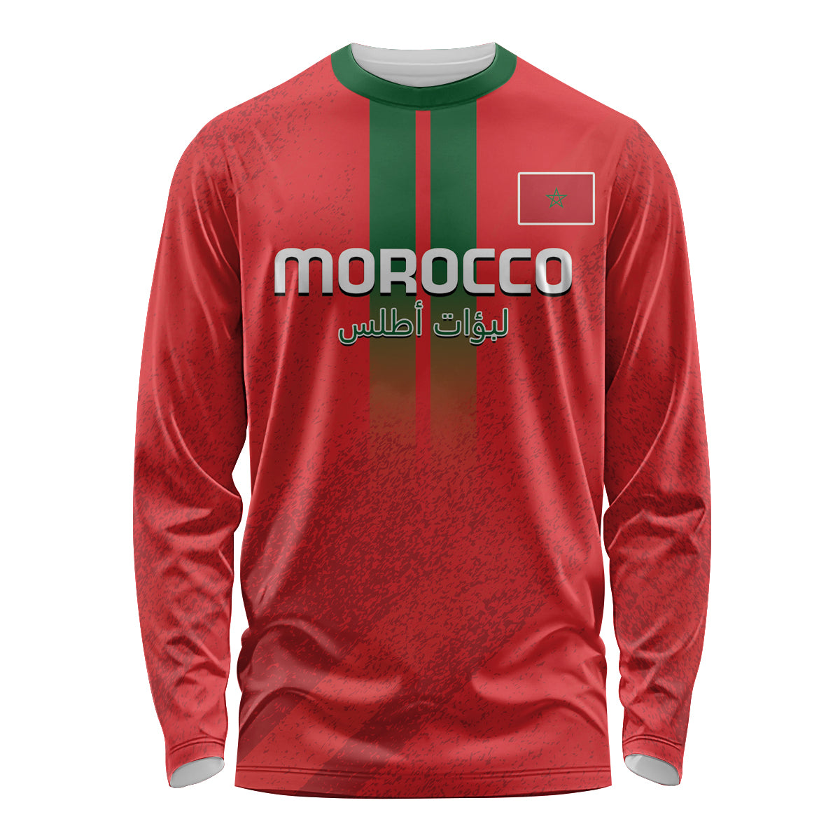 Custom Morocco Football Long Sleeve Shirt Go Lionesses of Atlas - Wonder Print Shop