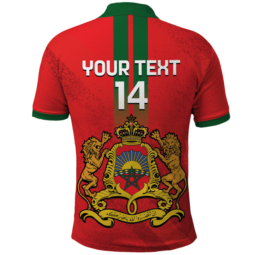 Custom Morocco Football Polo Shirt Go Lionesses of Atlas - Wonder Print Shop