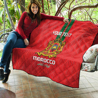 Custom Morocco Football Quilt Go Lionesses of Atlas - Wonder Print Shop