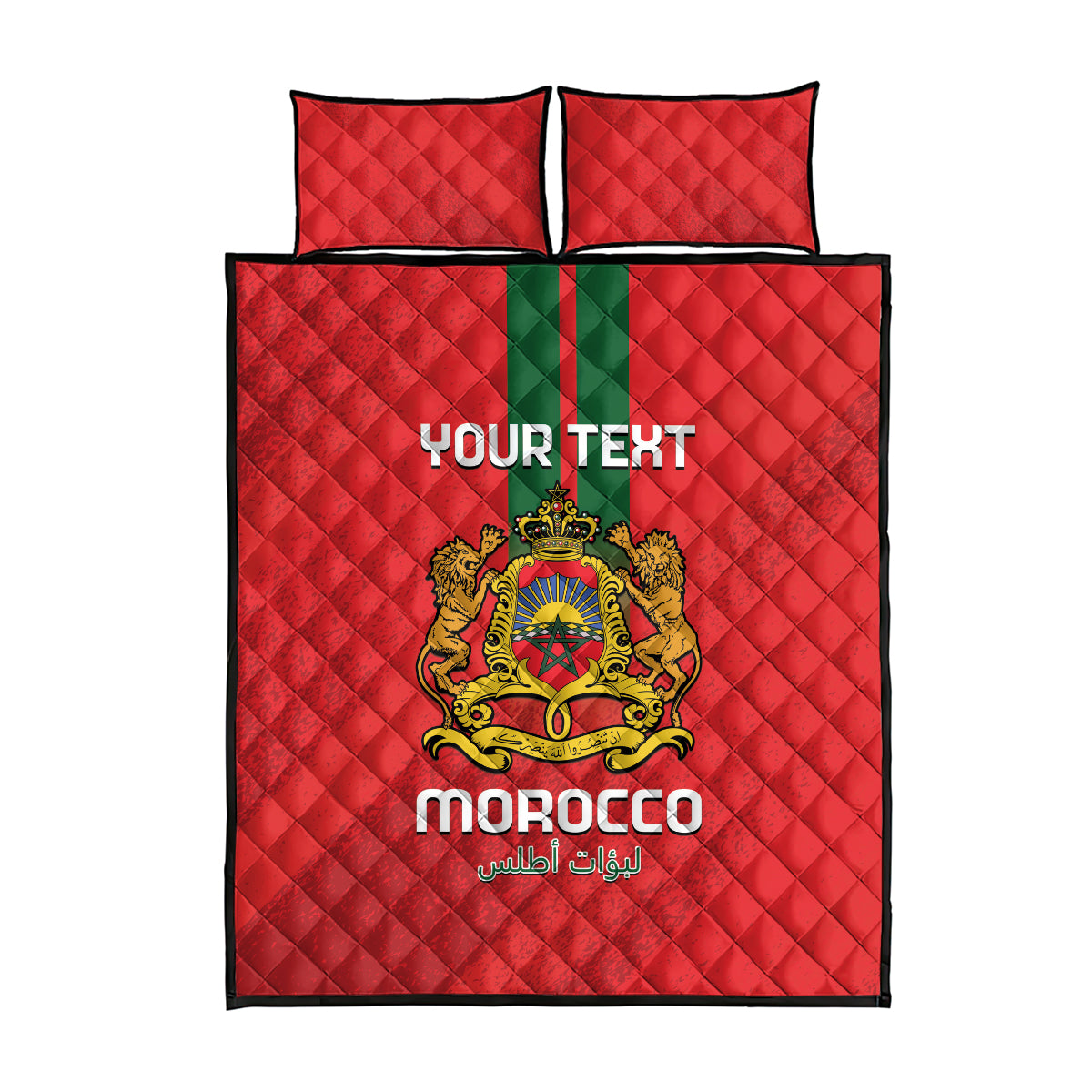 Custom Morocco Football Quilt Bed Set Go Lionesses of Atlas - Wonder Print Shop