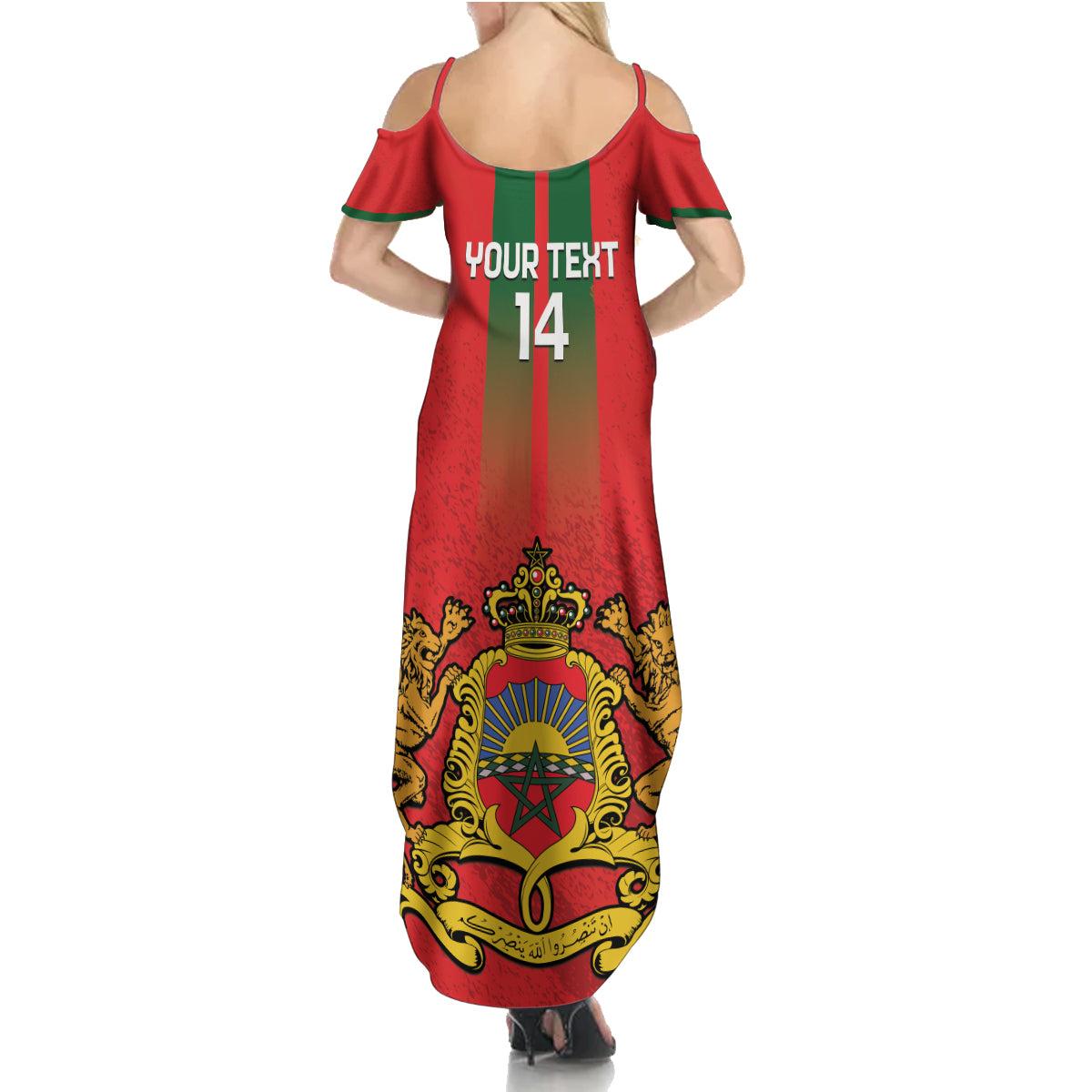 Custom Morocco Football Summer Maxi Dress Go Lionesses of Atlas - Wonder Print Shop