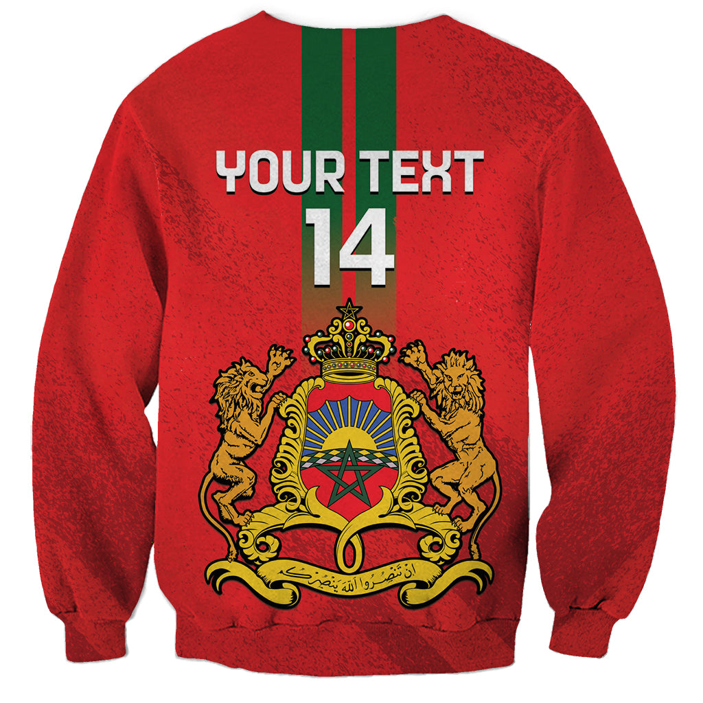 Custom Morocco Football Sweatshirt Go Lionesses of Atlas - Wonder Print Shop